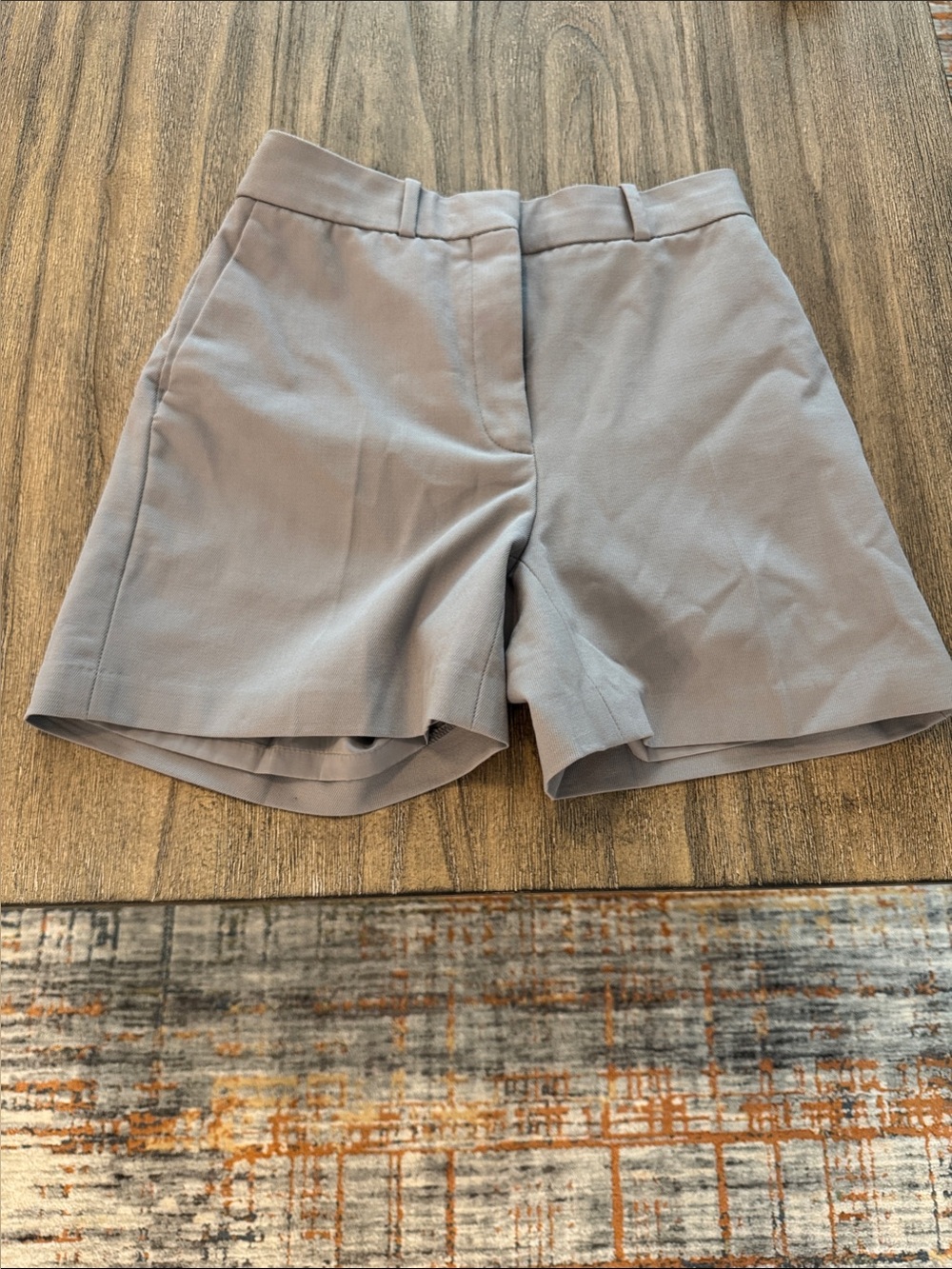Babaton Light Gray Tailored High-Rise Bermuda Shorts